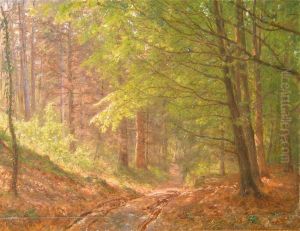 Springtime in a forest. by Godfred B.W. Christensen