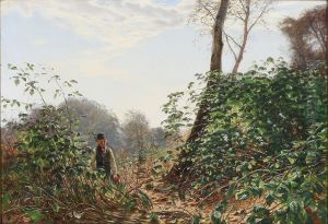 A boy going in to a rasberry bush A boy going in to a rasberry bush