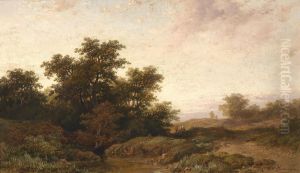 Open Landscape in the Evening Light by Remigius Adrianus Haanen