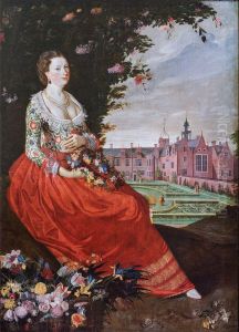The artist's wife, Jane Bacon, Lady Cornwallis, nee Meautys by Nathaniel Bacon