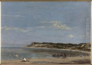 Marine shores Normandy by Eugene Louis Boudin