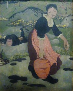 Jeune bretonne a la cruche by Paul Serusier