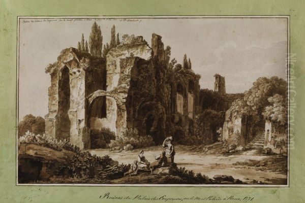 Ruines des palais des empereurs sur le mont Palatine a Rome - view 1