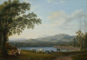 Original titleBlick auf den Sele und das Massiv der Monti Alburni by Jacob Philipp Hackert