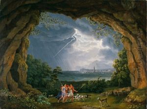 Aeneas und Dido fluchten vor dem Unwetter in eine Grotte