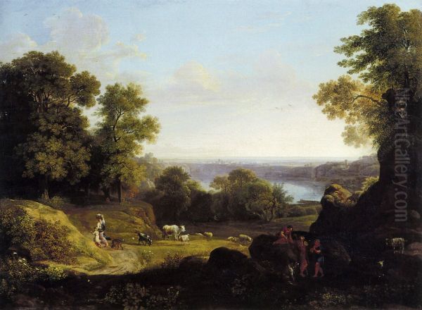 Landscape with Lake Nemi - view 1