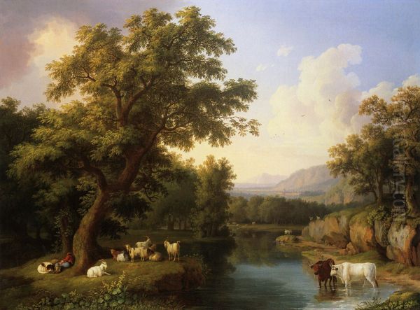 Landscape with the Sanctuary of Loreto by Ancona/Marche (Landscape with a Resting Shepherd) - view 1
