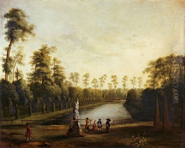 Park Landscape with the Goldfish Pond in the Berlin Tiergarten I (The Venus Pond in the Berlin Tiergarten with the Statue of Venus in the Foreground) - view 1