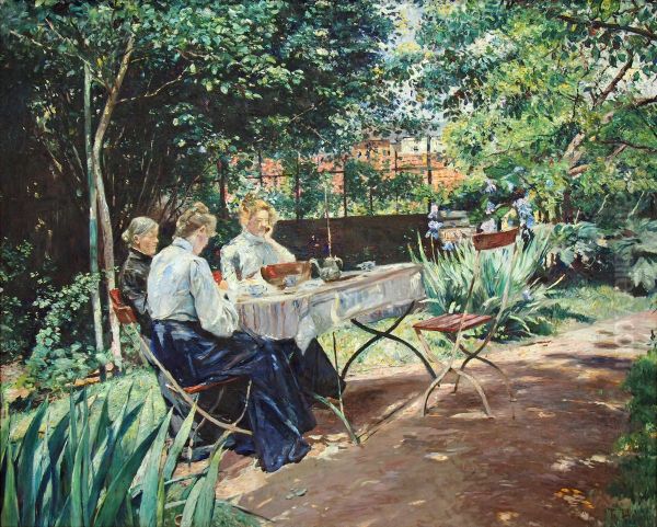 Die Familie des Kunstlers im Garten - view 1