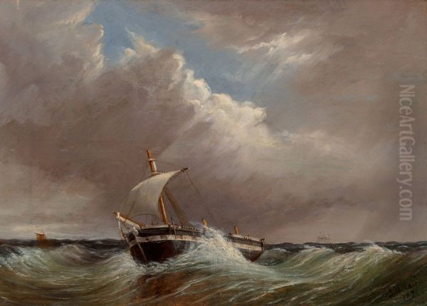 Untitled (Seascape with Single-Mast Fishing Vessel) - view 1