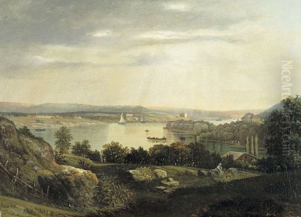 Utsikt fran Kungsholmen mot Langholmen och Sodermalm. - view 1