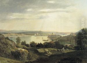Utsikt fran Kungsholmen mot Langholmen och Sodermalm. by Carl Petter Hallberg