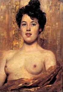 Half nude woman Half nude woman