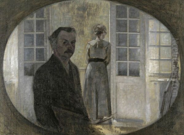 Double portrait of the artist and his wife seen through a mirror - view 1