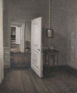 The Four Rooms by Vilhelm Hammershoi