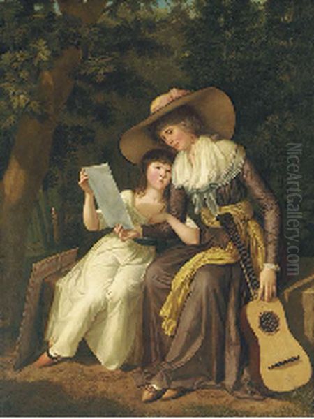 Double Portrait of Mary, Countess of Erne, with her daughter Lady Caroline Crichton, later Lady Wharncliffe - view 1