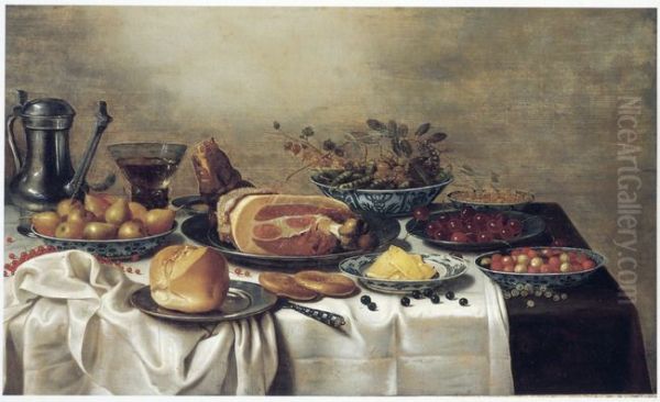 Stilleven van etenswaren op een tafel - view 1