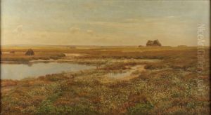Landscape with heath and a bog.