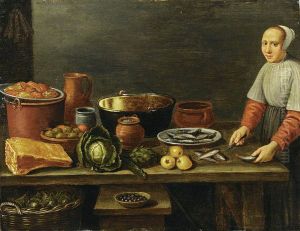 Kitchen Still-Life by Floris van Schooten