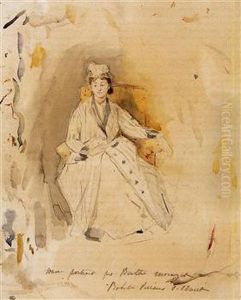 Portrait de madame Pillaut by Berthe Morisot