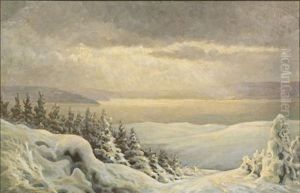 Winter Landscape. by Hans Agersnap