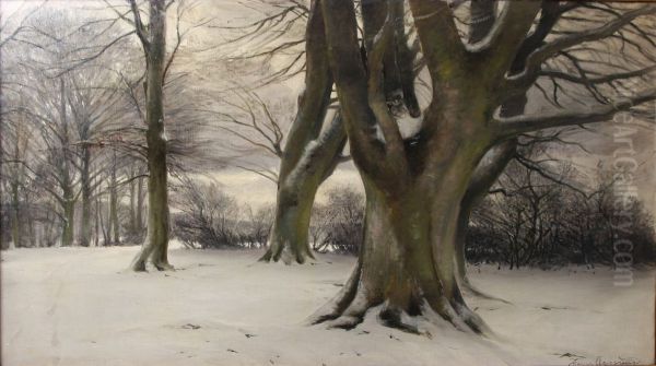 Winter landscape with trees. - view 1