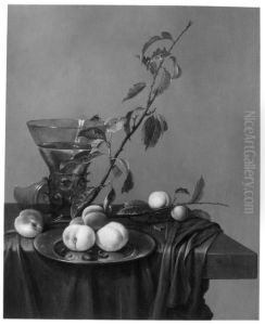 Still life with berkemeyer and peaches