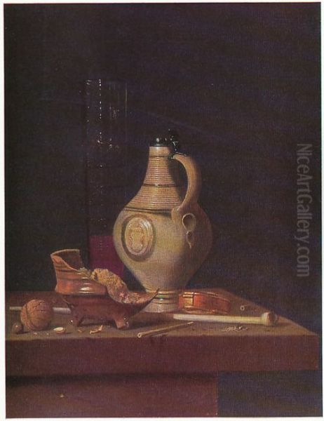 Still life with smoking and drinking utensils - view 1