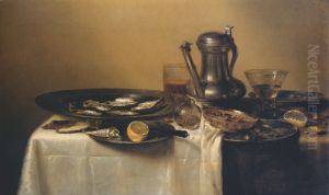 Nature morte aux pieces d'etain by Willem Claesz. Heda