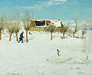 A winter day in the country. by H. A. Brendekilde