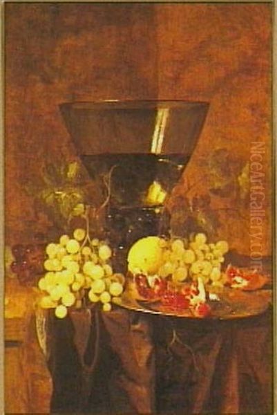 Still life with berkemeyer, grapes, lemon and passionfruit - view 1