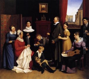 Begas im Kreis seiner Familie by Carl Joseph Begas