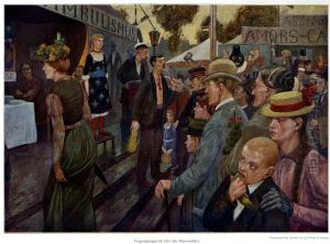 Vergnugungspark (die alte Hasenheide) by Hans Baluschek