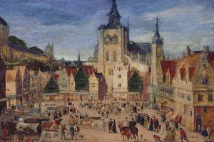 Grote Markt van Bergen op Zoom by Hans Bol