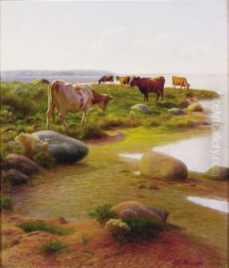 Cows crazing at an inlet. Cows crazing at an inlet.