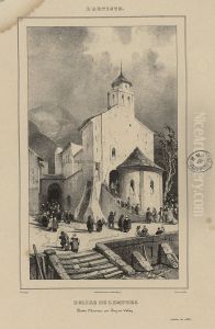 Eglise de Lempdes, route d'Issoire au Puy en Velay by Julien-Michel Gue