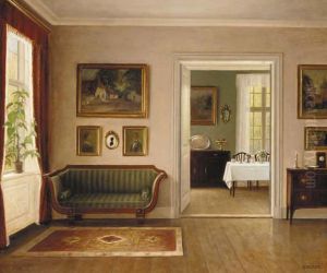 An interior. by Hans Hilsoe