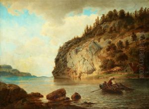 Pa kysten by Hans Gude