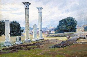 View of Rome with some ruins. by Hans Gyde Petersen