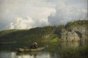 Analkande ovader by Hans Gude