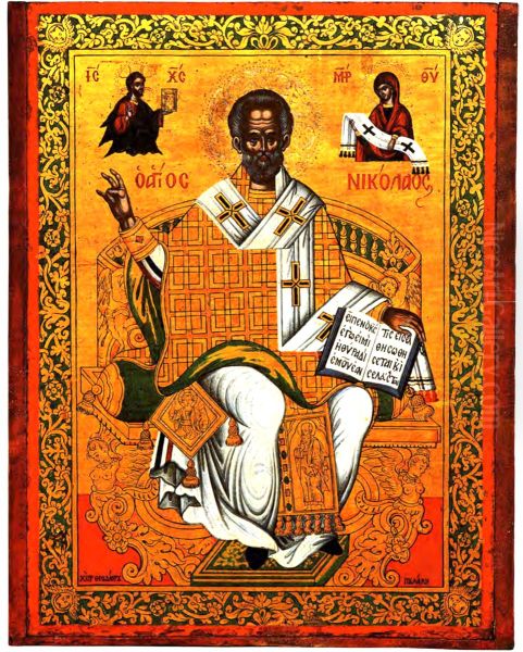 Saint Nicholas Enthroned (Poulakis) - view 1