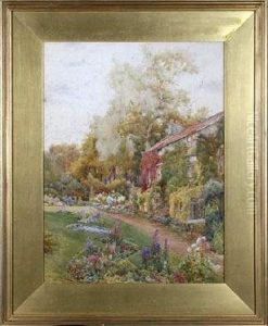 The Garden Of A Country House In Summer by John Hodgson Campbell