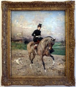 Die Amazone (Alice Regnault zu Pferd) by Giovanni Boldini
