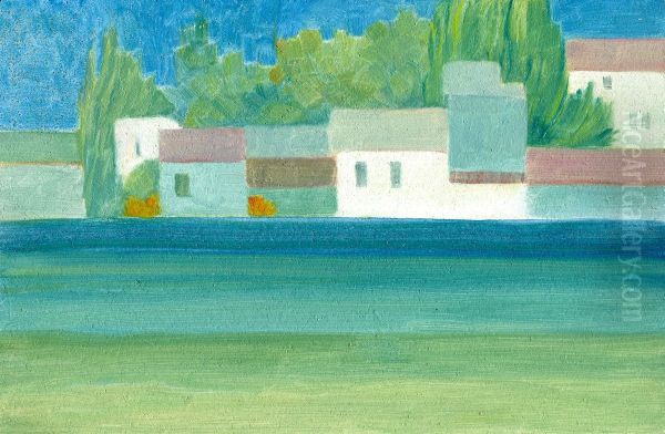 Hauser am Fluss - view 1