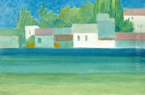 Hauser am Fluss by Hans Purin