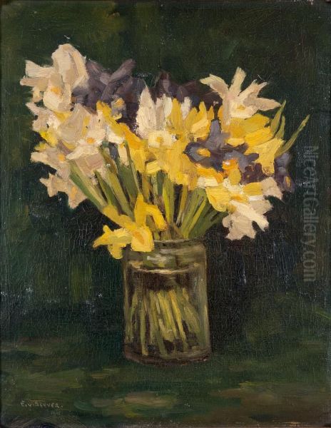 Narcissen in glazen vaas - view 1