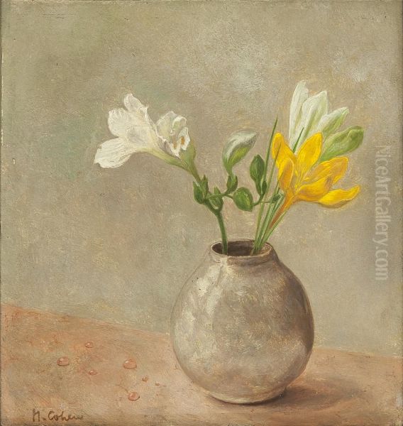 Stilleven met krokussen en fresia - view 1