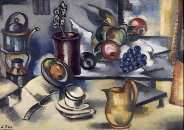 Stilleven met theeservies en fruit) - view 1