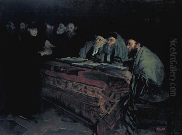 Overhandiging van de Joodse echtscheidingsbrief - view 1