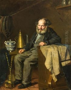 Joodse antiekhandelaar by Therese Schwartze